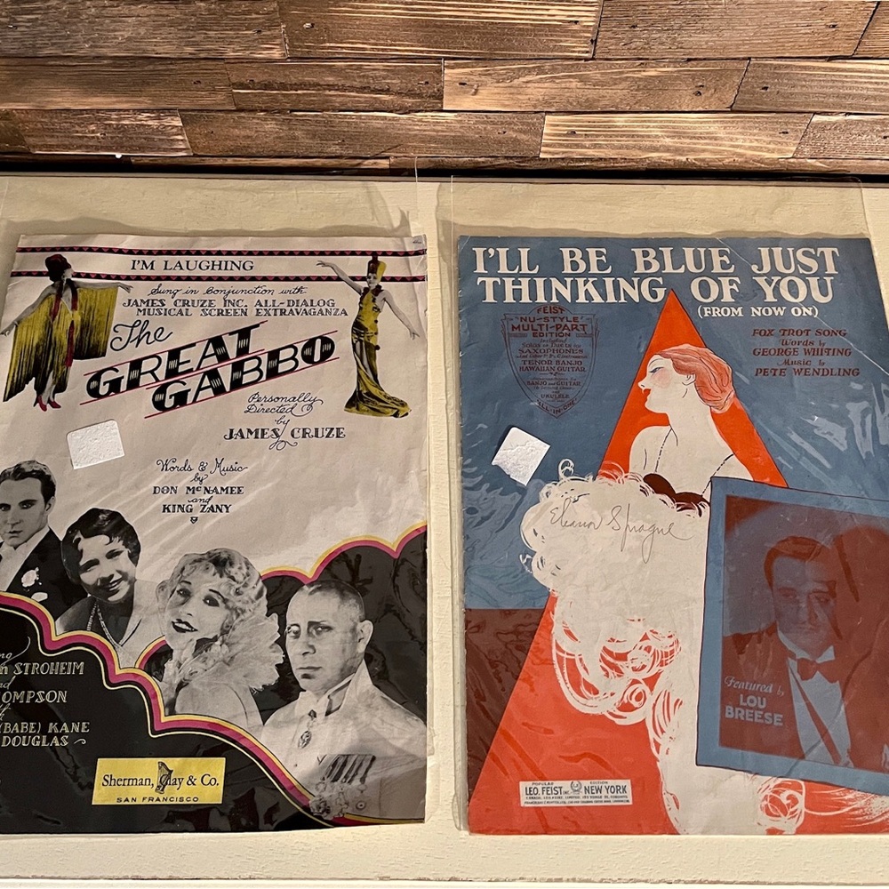 Vintage sheet music